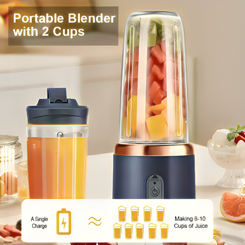 Six blades Rechargeable Portable Mini Juicer – Your Suhoor & Iftar Buddy! 🍹🌙